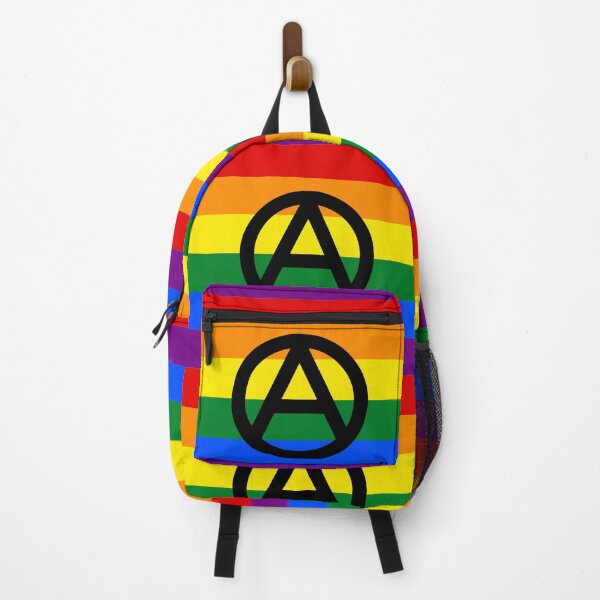 Item preview, Anarchist Pride Flag | Queer Anarchism Design for Stickers, Shirts & Apparel | Anti-Authoritarian Rainbow Art | LGBTQ+ Solidarity Gear & Mutual Aid Movement Merch designed and sold by RevolutionToday.