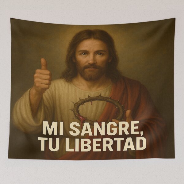 Item preview, “My Blood, Your Freedom – Redeemer Jesus” designed and sold by Bigornia.