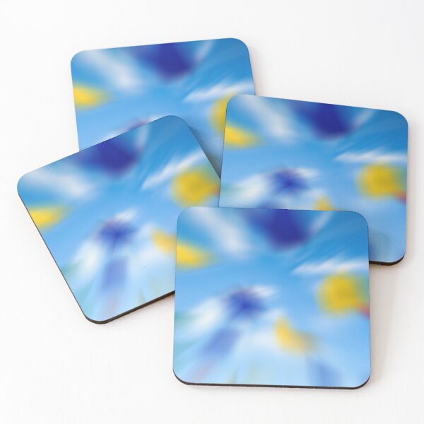 Item preview, Abstract image of colored dots on a blue sky designed and sold by felipequeiroz.