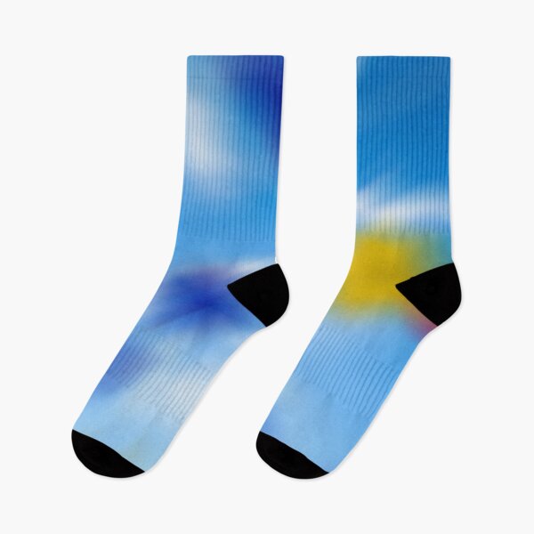Item preview, Abstract image of colored dots on a blue sky designed and sold by felipequeiroz.
