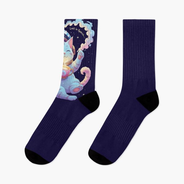 Item preview,  Lost in Space, Found in Tea – Dreamy Cosmic Cat T-Shirt Design designed and sold by ArghavanMardani.