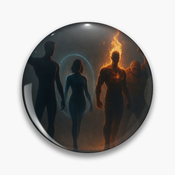 Item preview, F4 Epic Realistic Superhero Team – Elemental Power Portrait designed and sold by LoomisDreams.