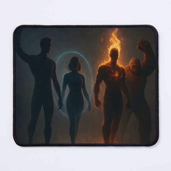 Item preview, F4 Epic Realistic Superhero Team – Elemental Power Portrait designed and sold by LoomisDreams.