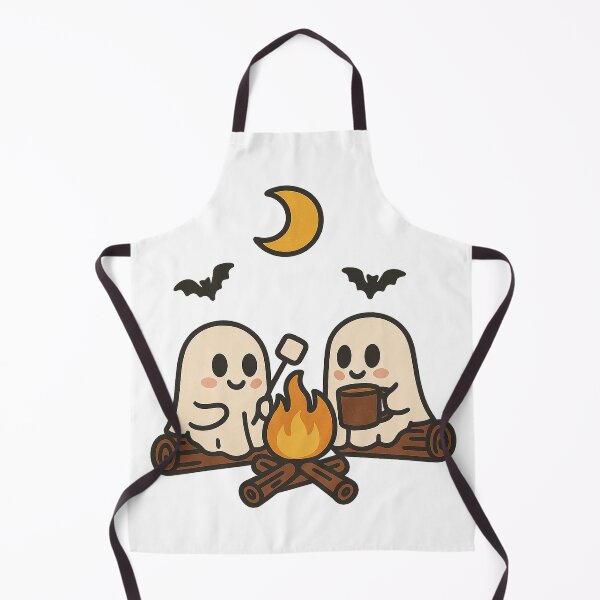 Item preview, Cute Halloween Ghosts Camping designed and sold by Clinomania Art.