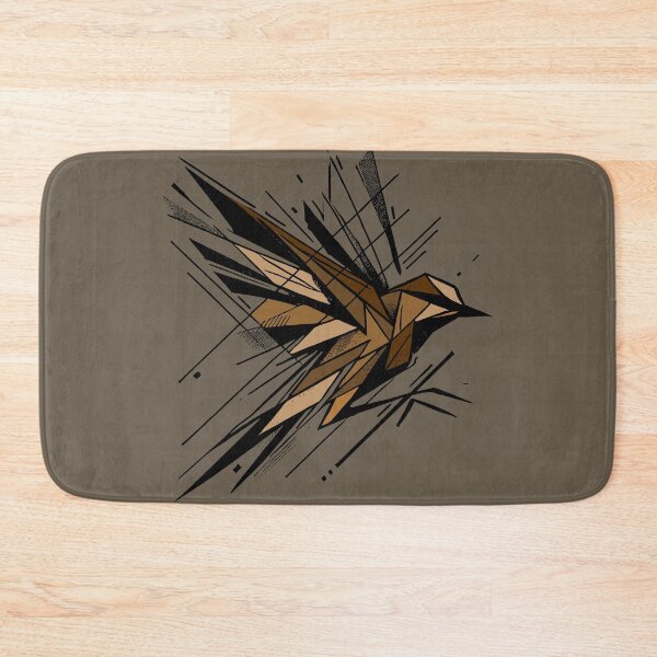 Item preview, Flying Swift Bird, Abstract Geometric Shape Feathers, Brown Neutral Color Bird designed and sold by PrimitiveTees.