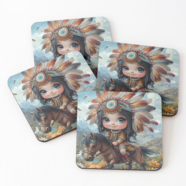 Item preview, Native American Girl Riding a Horse in Nature Scene designed and sold by Artessie.
