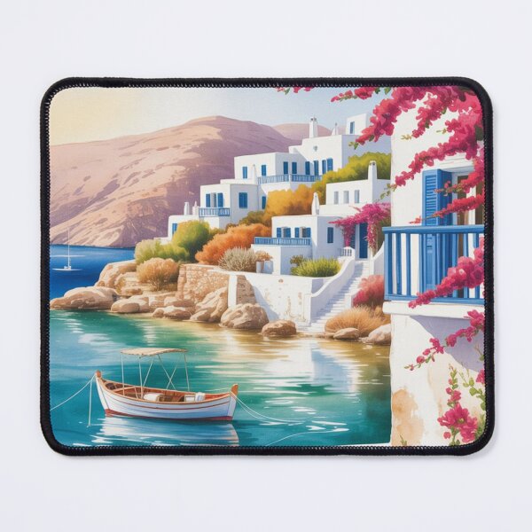Item preview, Watercolor Paros Greek Island designed and sold by ArtQueen777.