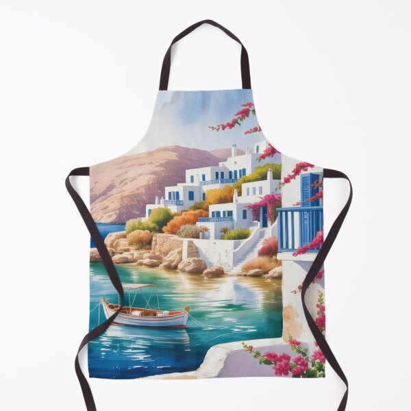 Item preview, Watercolor Paros Greek Island designed and sold by ArtQueen777.