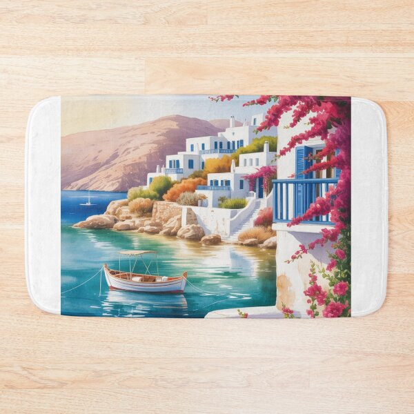 Item preview, Watercolor Paros Greek Island designed and sold by ArtQueen777.