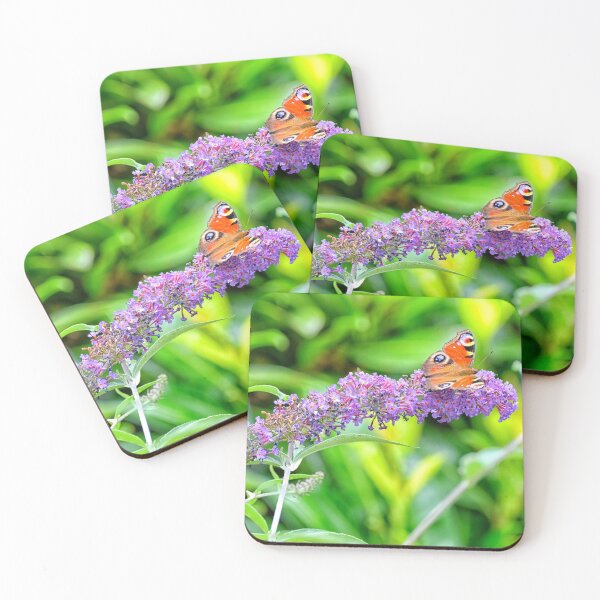 Item preview, Peacock butterfly on butterfly bush designed and sold by Photopat.
