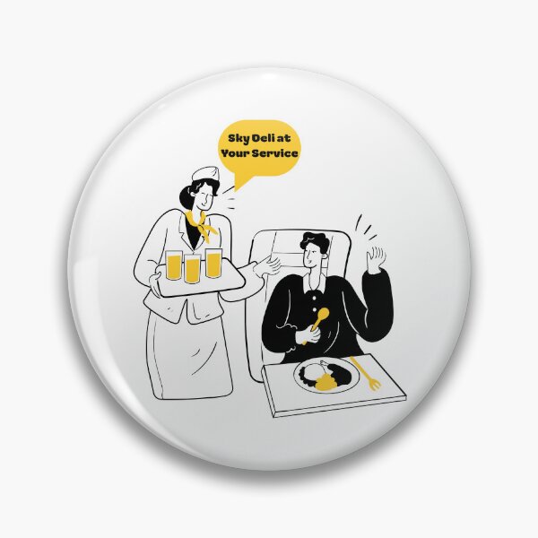 Item preview, Sky Deli at Your Service – Funny Flight Attendant Design designed and sold by AirmanTalha.