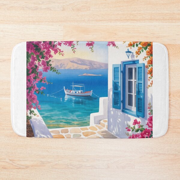 Item preview, Watercolor Paros Island View designed and sold by ArtQueen777.