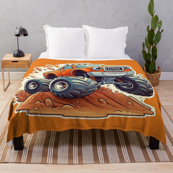 Item preview, Smiling Monster Truck Jumping Through Mud designed and sold by PrintBreeze.