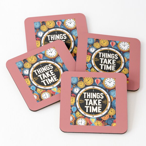 Item preview, Things Take Time – Inspirational Typography Design designed and sold by Chillspire.