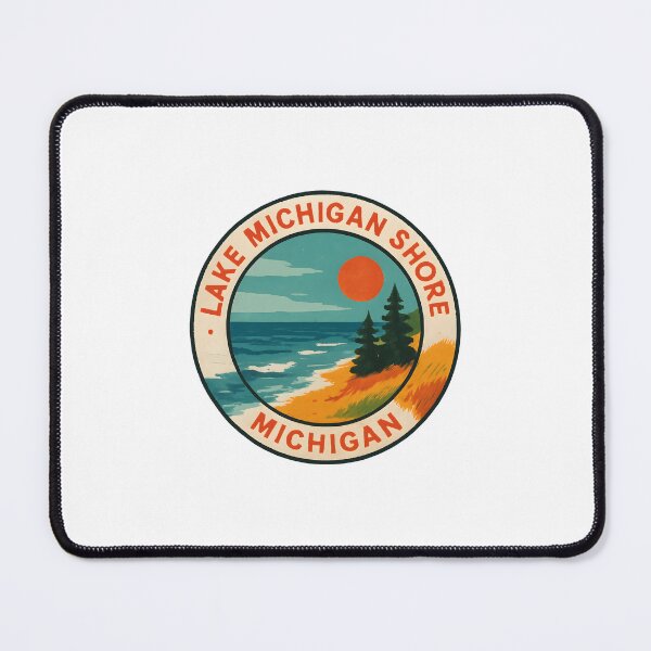 Item preview, Lake Michigan Shoreline – Scenic Great Lakes Travel Art designed and sold by inkNext.