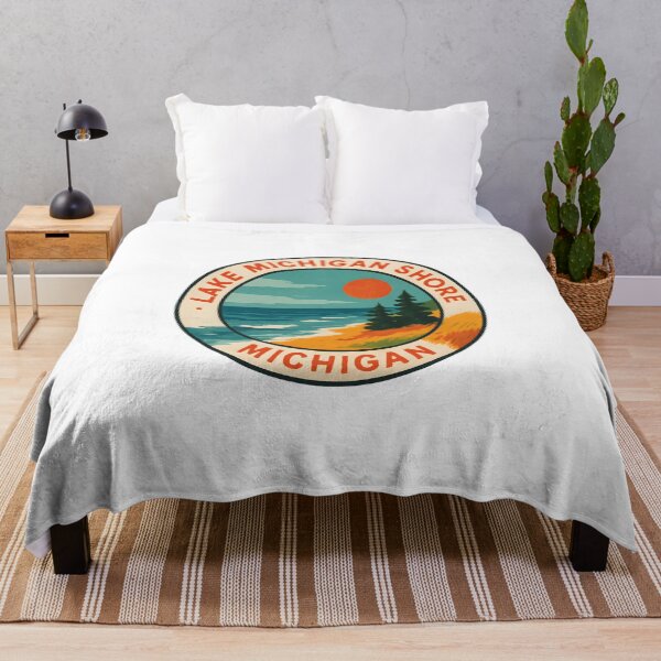 Item preview, Lake Michigan Shoreline – Scenic Great Lakes Travel Art designed and sold by inkNext.