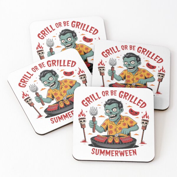 Item preview, Summerween Zombie Grill Or Be Grilled Spooky Summer Halloween  designed and sold by PietrzakDesign.