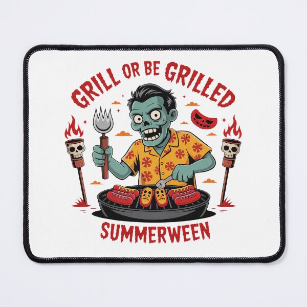 Item preview, Summerween Zombie Grill Or Be Grilled Spooky Summer Halloween  designed and sold by PietrzakDesign.