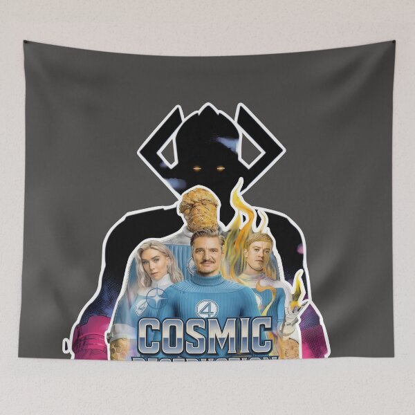 Item preview, Epic Cosmic Superhero Poster – Destruction Unleashed designed and sold by LoomisDreams.