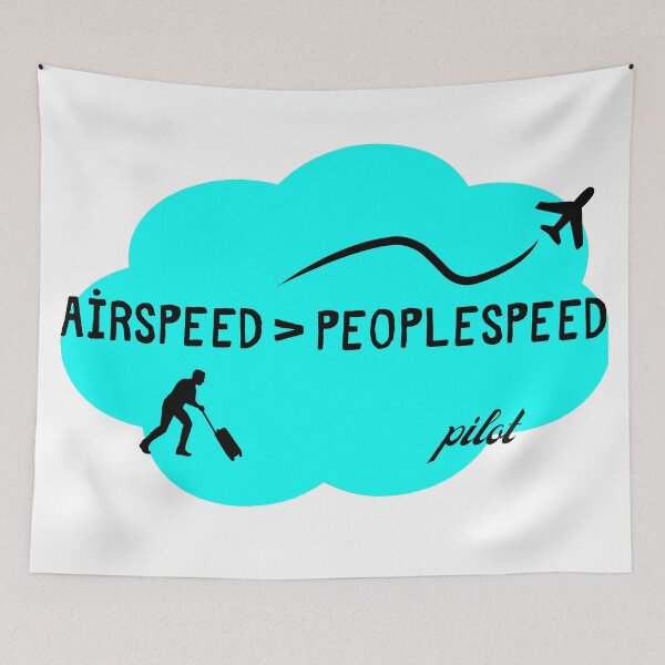 Item preview, Airspeed Greater Than Peoplespeed – Funny Airport Design designed and sold by AirmanTalha.