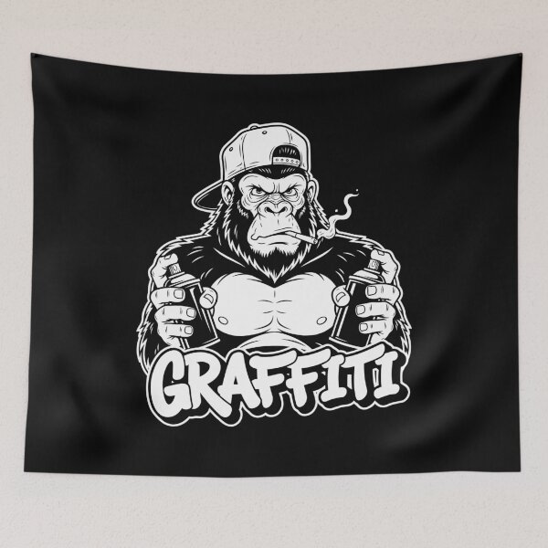 Item preview, Graffiti Gorilla King - Street Art Style designed and sold by Apex-Ape.