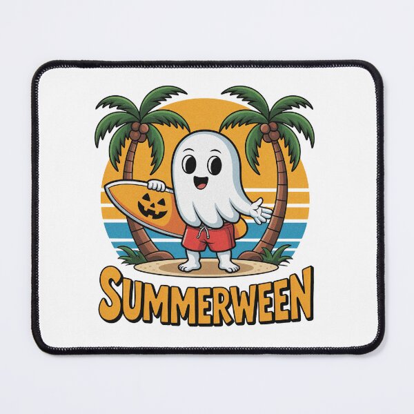 Item preview, Summerween Ghost Surfer Spooky Summer Halloween designed and sold by PietrzakDesign.