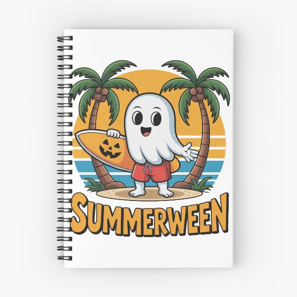 Item preview, Summerween Ghost Surfer Spooky Summer Halloween  designed and sold by PietrzakDesign.
