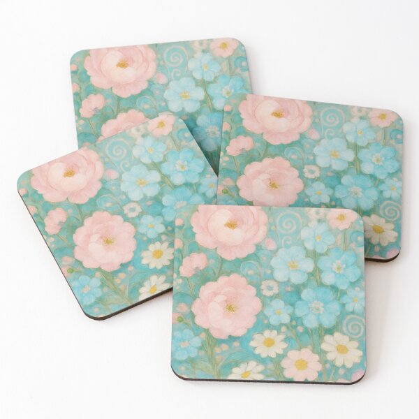 Item preview, Pastel Bauergarten – Klimt-Inspired Symbolist Floral Art designed and sold by EmeraldeaArt.