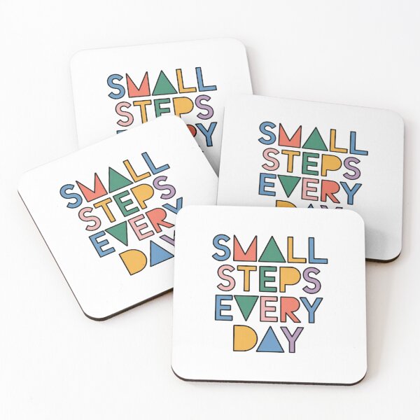 Item preview, Small Steps Every Day – Colorful Growth Quote designed and sold by ArtByYunus.
