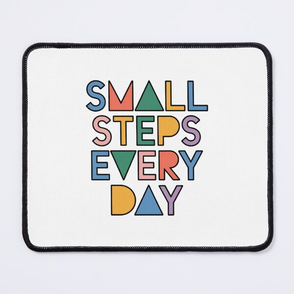 Item preview, Small Steps Every Day – Colorful Growth Quote designed and sold by ArtByYunus.