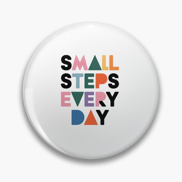 Item preview, Small Steps Every Day – Colorful Growth Quote designed and sold by ArtByYunus.