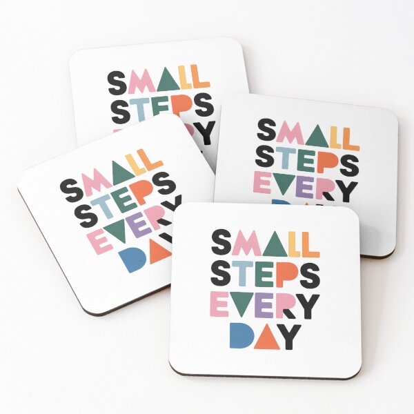 Item preview, Small Steps Every Day – Colorful Growth Quote designed and sold by ArtByYunus.
