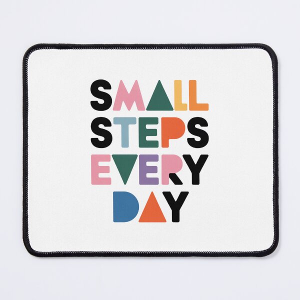 Item preview, Small Steps Every Day – Colorful Growth Quote designed and sold by ArtByYunus.