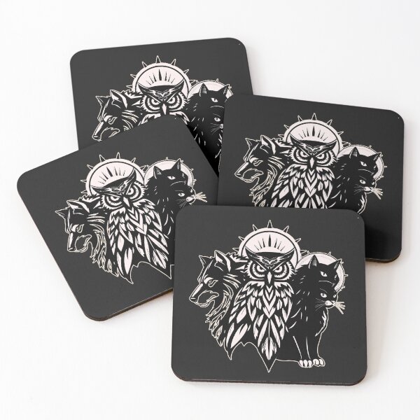 Item preview, Wild Trinity — Cats, Wolf and Sun Owl. designed and sold by Ralek.