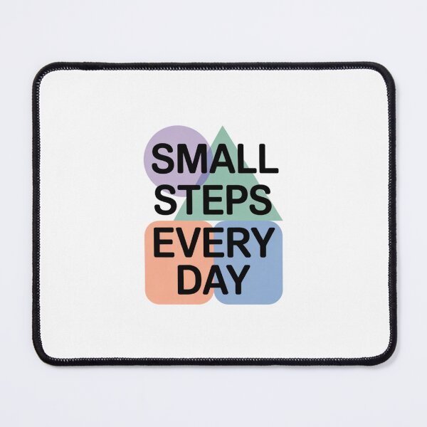 Item preview, Small Steps Every Day – Colorful Growth Quote designed and sold by ArtByYunus.