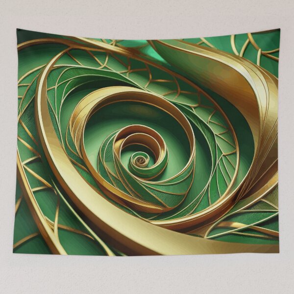 Artikelvorschau, Farbenfrohe abstrakte Fibonacci-Kunst entworfen und verkauft von Vicky Brago-Mitchell®.