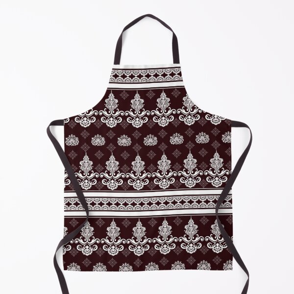 Item preview, Traditional Thai Textile Pattern, Maroon and White Ornamental Fabric, Vintage Asian Seamless Design designed and sold by Dailyprintstyle.