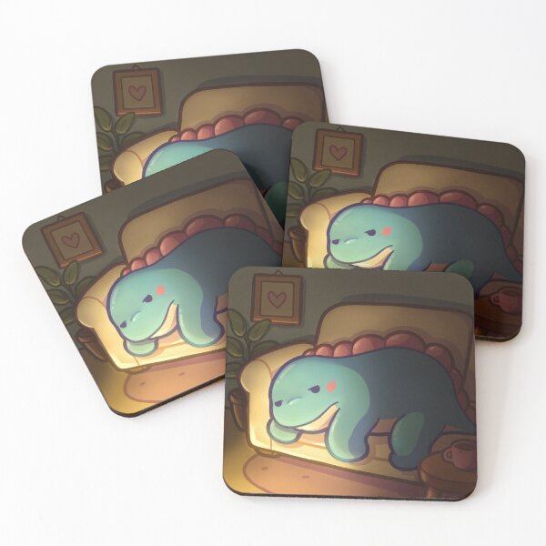 Item preview, Exhausted dino on couch, sofa, stegosaurus, hugadino designed and sold by hugadino.