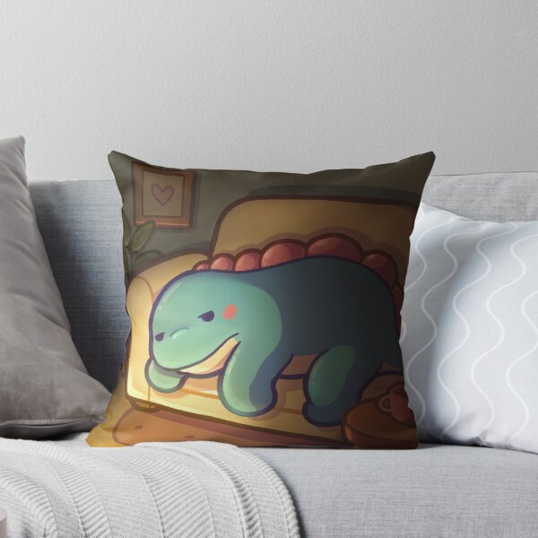 Item preview, Exhausted dino on couch, sofa, stegosaurus, hugadino designed and sold by hugadino.