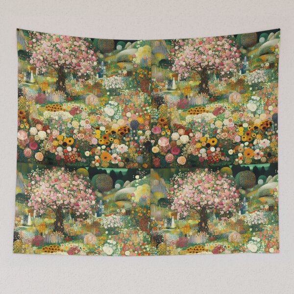 Item preview, Sakura Dreams – Klimt-Inspired Symbolist Garden designed and sold by EmeraldeaArt.