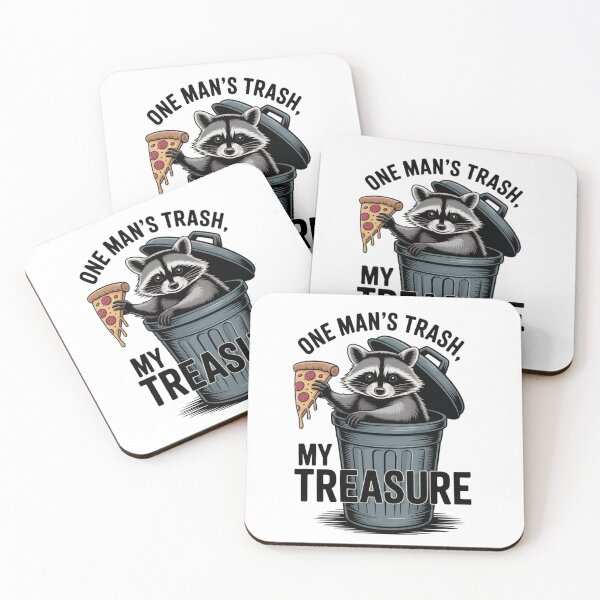 Item preview, One Man’s Trash, My Treasure – Pizza Loving Raccoon designed and sold by ArtByYunus.