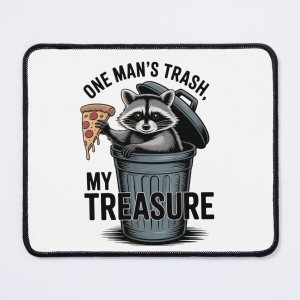 Item preview, One Man’s Trash, My Treasure – Pizza Loving Raccoon designed and sold by ArtByYunus.