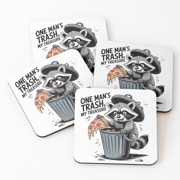 Item preview, One Man’s Trash, My Treasure – Pizza Loving Raccoon designed and sold by ArtByYunus.