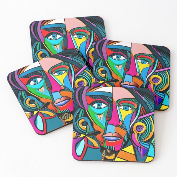 Item preview, Funky Colorful Abstract Face designed and sold by jantulov.