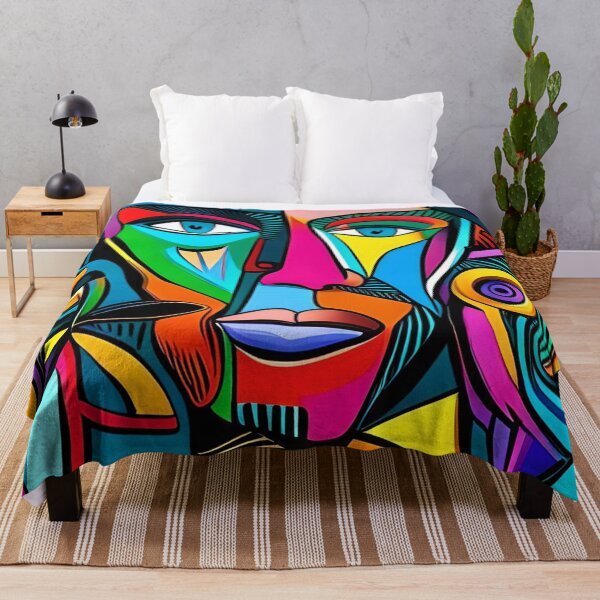 Item preview, Funky Colorful Abstract Face designed and sold by jantulov.