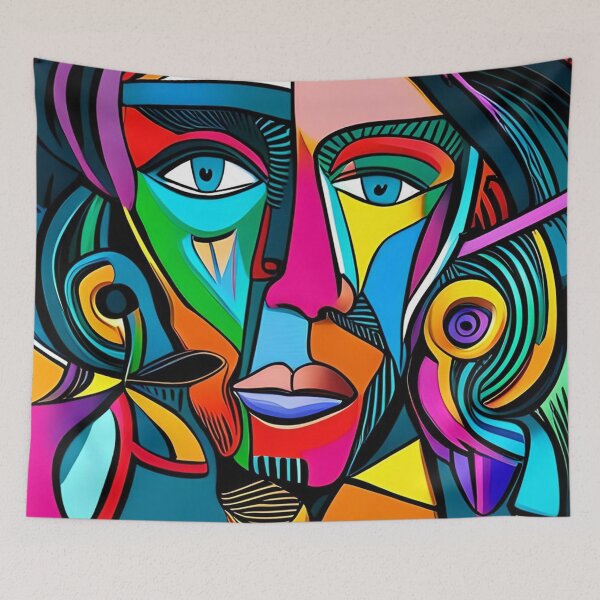 Item preview, Funky Colorful Abstract Face designed and sold by jantulov.