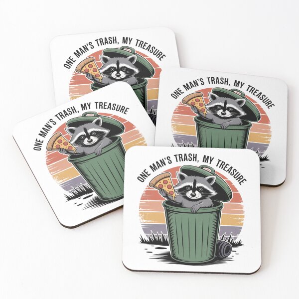Item preview, One Man’s Trash, My Treasure – Pizza Loving Raccoon designed and sold by ArtByYunus.