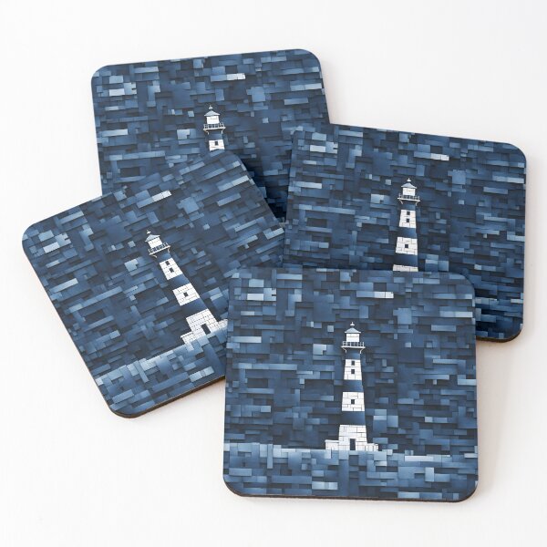 Item preview, Lighthouse in Dark Blue Monochrome designed and sold by Erlin Rudho.