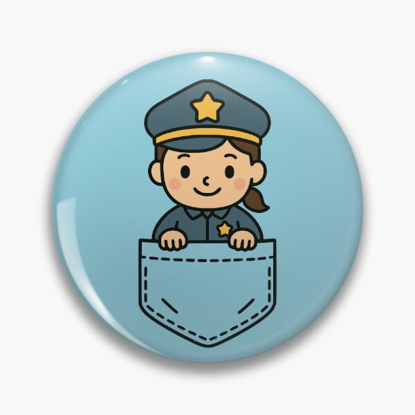 Item preview, Cute Girl Police Officer Pocket Pal Police Officer Heroic designed and sold by chrisrivait.