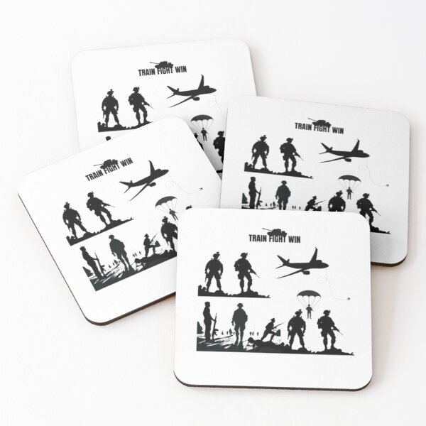 Item preview, Train Fight Win – Military Silhouette Design designed and sold by SpecPrint.